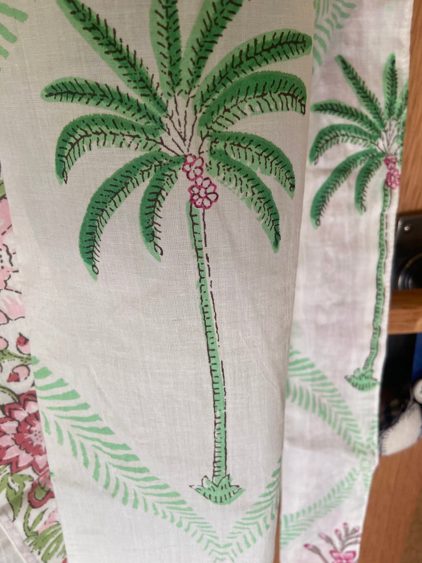 Sacha Floral pink palms dressing gown