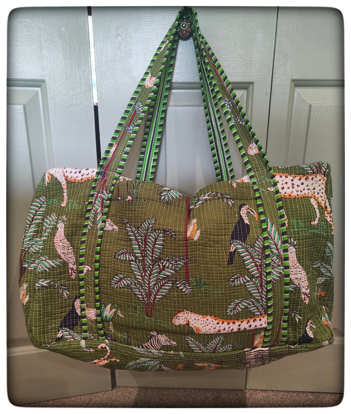 Luxurious Handmade Animal Print Weekend Bag