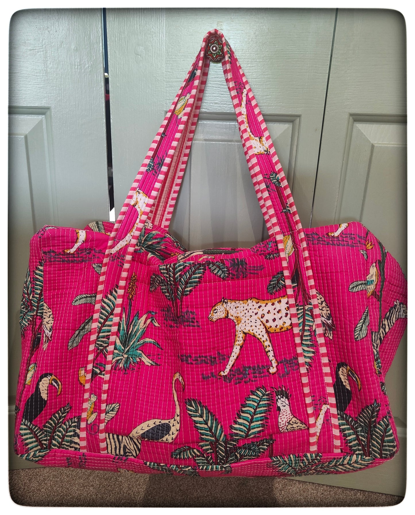 Luxurious Handmade Animal Print Weekend Bag