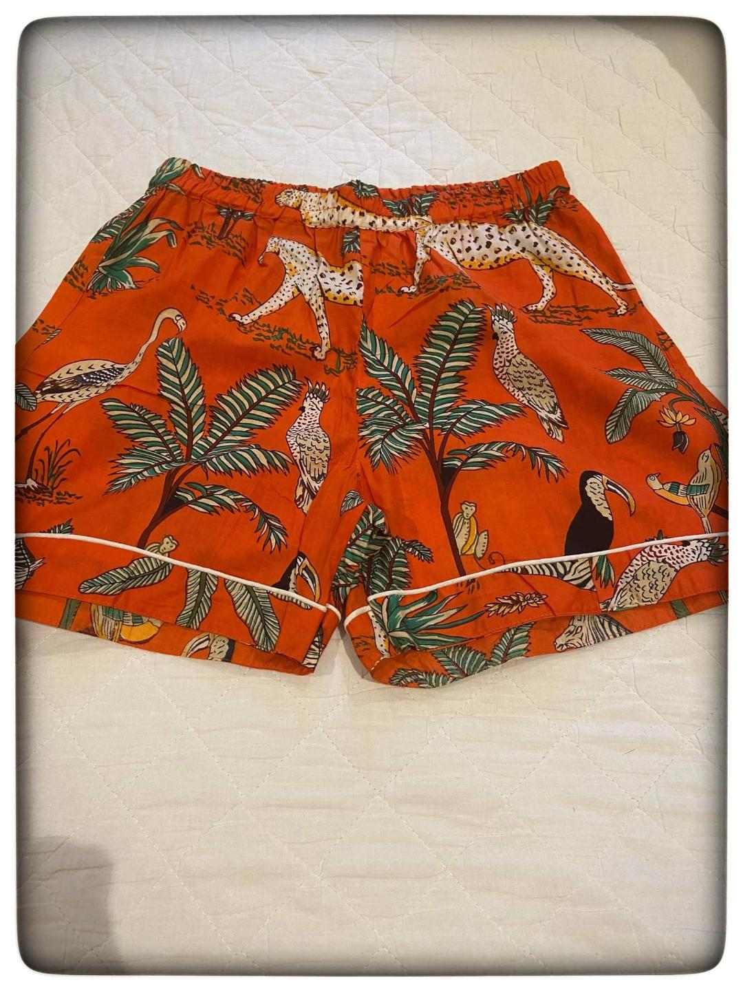 Red Animal print Short Pyjamas
