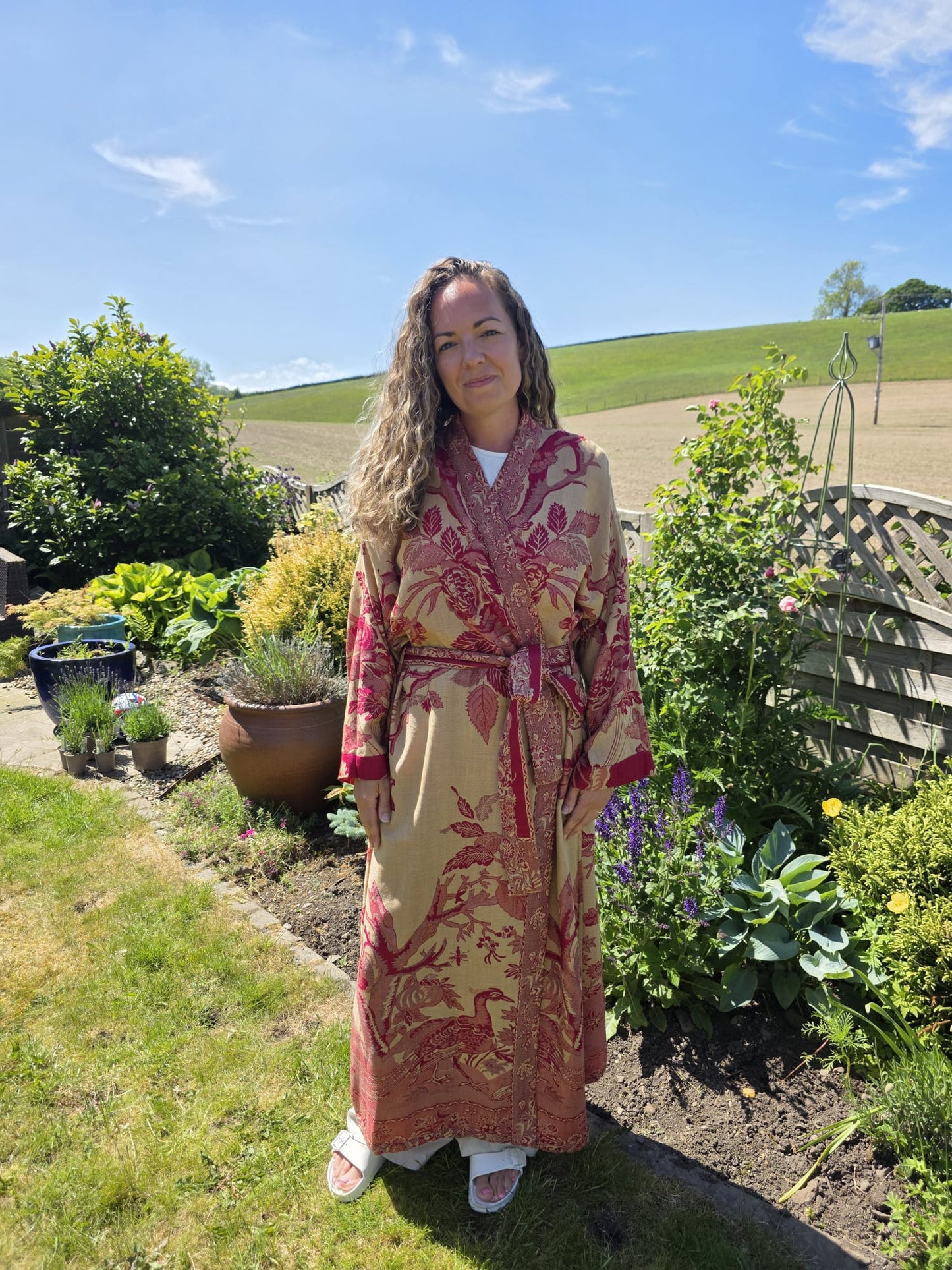 Martha.Cashmere and silk luxurious robe