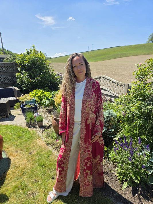 Martha.Cashmere and silk luxurious robe