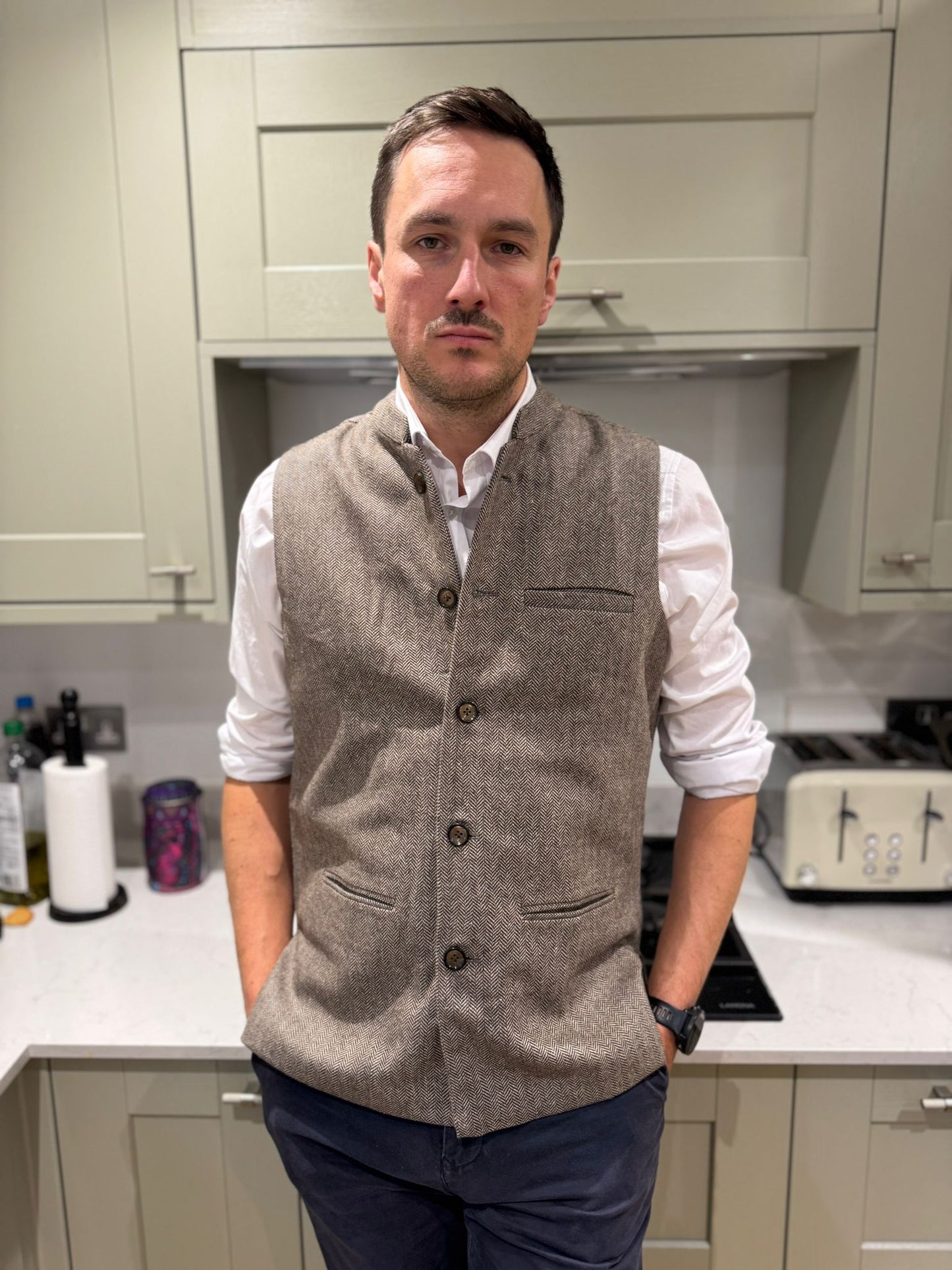 Theo Wool tweed waistcoats