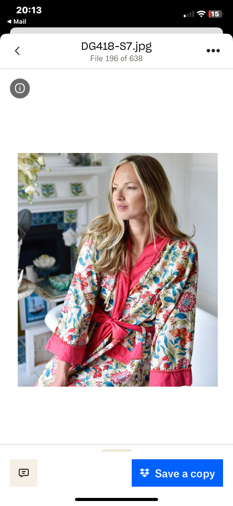 Florence . Floral garden print dressing gown