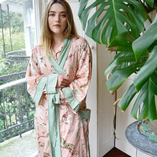 Dilly Peach Blossom Dressing Gown