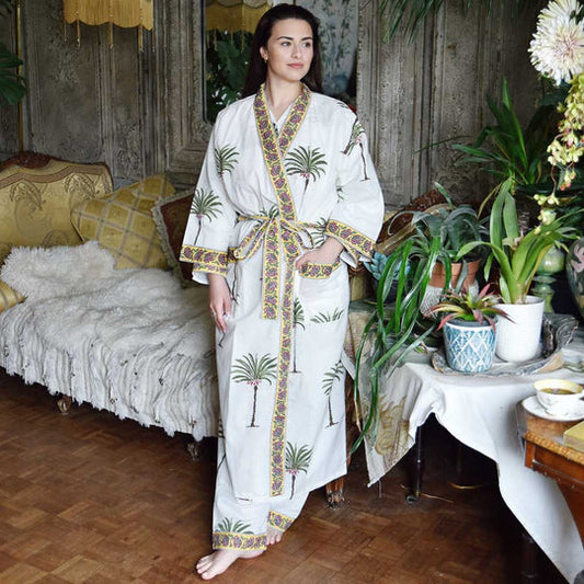 Antigua dressing gown in cotton