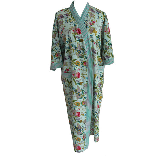 Martha Mint Floral Dressing Gown